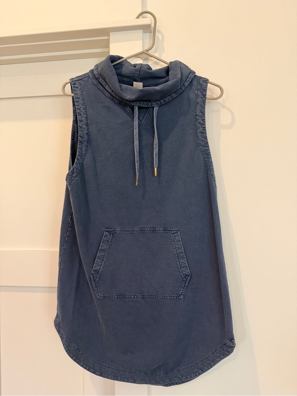 l*space Navy Blue Sleeveless Coverup Hoodie